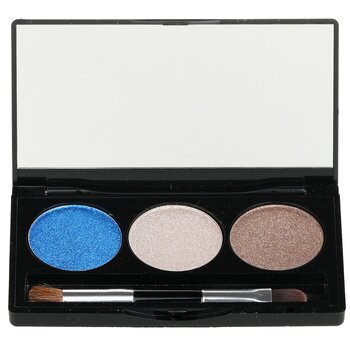 Laura Geller Baked Cream Glaze Trio Eyeshadow Palette med kost - # Sandy Lagoon 3g/0.1oz
