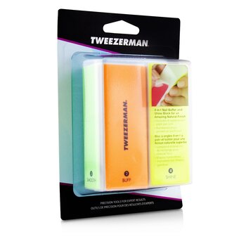 Tweezerman - Neon Hot 4 In 1 File, Buff, Smooth & Shine Block Image 1