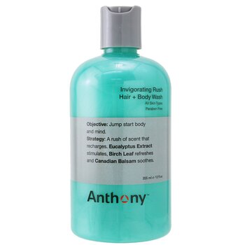 Anthony Invigorating Rush Hair & Body Wash תרחיץ לגוף ולשיער (לכל סוגי העור) 355ml/12oz