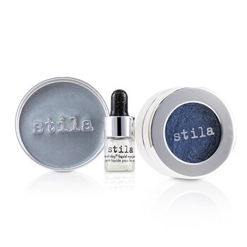 Magnificent Metals Foil Finish Eye Shadow With Mini Stay All Day Liquid Eye Primer - Metallic Cobalt (2pcs) 