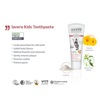 Lavera - Toothpaste for Kids - With Organic Calendula & Calcium Image 1