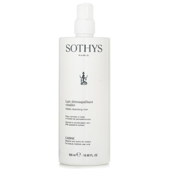 Sothys Vitality Cleansing Milk - For Normal to Combination Skin , With Grapefruit Extract (Salon Size) 500ml/16.9oz