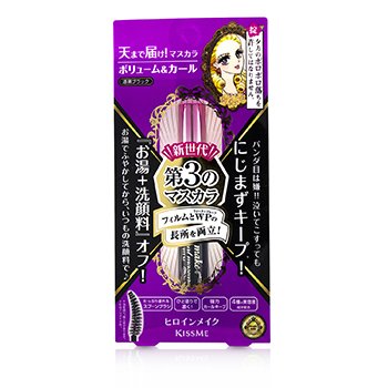 KISS ME - Heroine Make Volume And Curl Waterproof Mascara Advanced Film - # 01 Black Image 1