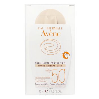 Avene - Very High Protection Tinted Mineral Fluid SPF 50+ - For Sensitive & Intolerant Skin Image 2