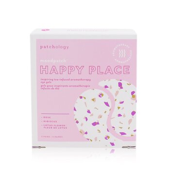 Moodpatch - Happy Place Inspiring Tea-Infused Aromatherapy Eye Gels (Rose+Hibiscus+Lotus Flower) (5pairs) 