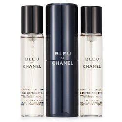 Chanel 香奈爾 香奈兒藍色淡香水Bleu De Chanel Eau De Toilette Travel Spray & Two Refills (旅行裝及2個補充裝)