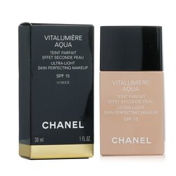 Chanel Vitalumiere Aqua Ultra Light Skin Perfecting Make Up SPF15 30ml/1oz  - Foundation & Powder, Free Worldwide Shipping