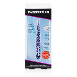 Tweezerman 微之魅 斜口眉夾 Slant Tweezer (圖紋) - 動物圖案/紫色豹