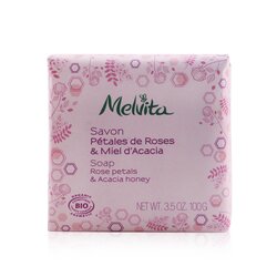 Melvita 梅維塔 玫瑰花瓣和金合歡蜂蜜皂