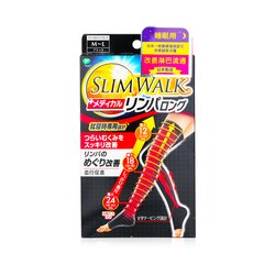 SlimWalk Medical Lymphatic Compression Socks, Long Type, Black (Size: M-L)  1pair
