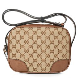 Gucci 449413 Canvas Leather GG BREE Crossbody Bag  Fixed Size