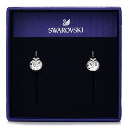 Swarovski Bella V drop earrings 5292855 - Round cut, White