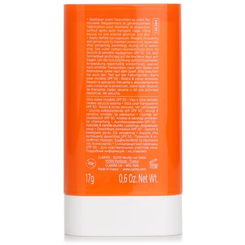 Clarins - Invisible Sun Care Stick SPF50 - For Sensitive Areas Image 2