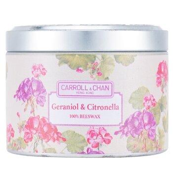 Carroll & Chan 100% Beeswax Tin Candle - Geraniol & Citronella (8x6) cm