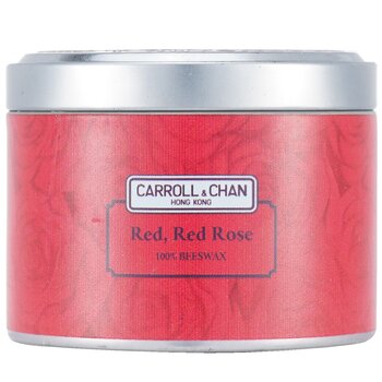 Carroll & Chan 100% Beeswax Tin Candle - Red Red Rose (8x6) cm