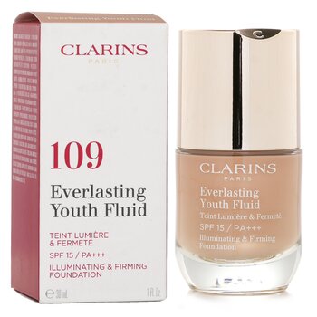 Clarins - Everlasting Youth Fluid Illuminating & Firming Foundation SPF 15 - # 109 Wheat Image 1