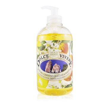 Dolce Vivere Vegan Liquid Soap - Capri - Orange Blossom, Frosted Mandarine & Basil (500ml/16.9oz) 