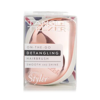 Tangle Teezer - Compact Styler On-The-Go Detangling Hair Brush - # Ivory Rose Gold Image 1