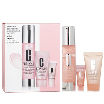 Skincare Specialists Supercharged Hydration Set: Moisture Surge Concentrate 48ml+ Overnight Mask 30ml+ Eye 96-Hr 5ml (3pcs) 