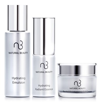 Natural Beauty - Travel Set: Hydrating Emulsion 30ml + Hydrating Radiance Essence 14ml + Revital Moisturising Gel Cream 14g  - 3pcs