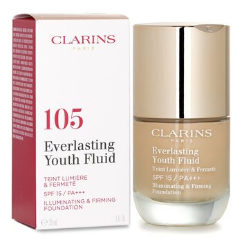 Clarins - Everlasting Youth Fluid Illuminating & Firming Foundation SPF 15 - # 105 Nude Image 1