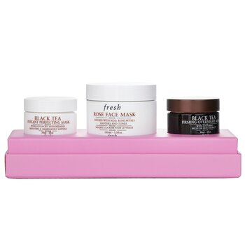 Fresh - Face Mask Set: 1x Rose Face Mask - 100ml/3.3oz + 1x Black Tea Firming Overnight Mask - 30ml/1oz + 1x Black Tea Instant Perfecting Mask - 30ml/1oz Image 1