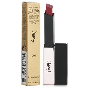 Yves Saint Laurent - Rouge Pur Couture The Slim Glow Matte - # 204 Private Carmine Image 1