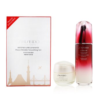 Shiseido Defend & Regenerate Power Wrinkle Smoothing Set: Ultimune Power Infusing Concentrate N 100ml + Benefiance Wrinkle Smoothing Cream 50ml 2pcs