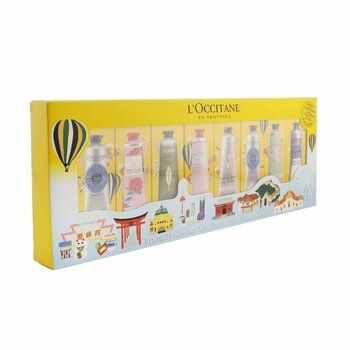 L'Occitane - Provence Around The World Hand Cream Kit Of 8: (2xShea Butter + 1x Rose, Cherry Blossom, Lavender, Peony, Almond, Verbena) 30ml/1oz Image 1