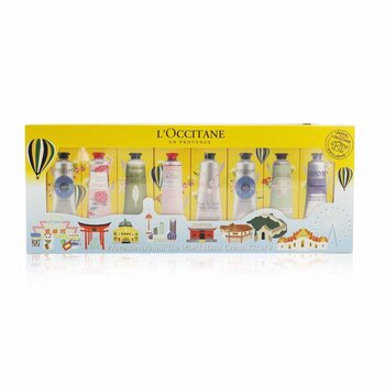 L'Occitane Provence Around The World Hand Cream Kit Of 8: (2xShea Butter + 1x Rose, Cherry Blossom, Lavender, Peony, Almond, Verbena) 30ml/1oz 8x30ml/1oz