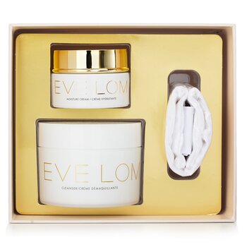 Eve Lom - Begin & End Gift Set: Cleanser 200ml/6.8oz + Moisture Cream 50ml/1.6oz + Muslin Cloth Image 1