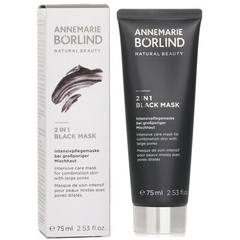 Annemarie Borlind - 2 In 1 Black Mask - Intensive Care Mask For Combination Skin with Large Pores Image 1