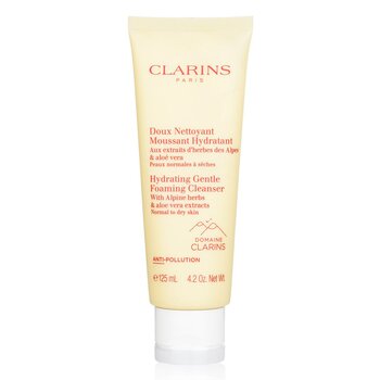 Clarins Hydrating Gentle Foaming Cleanser with Alpine Herbs & Aloe Vera Extracts - Normal to Dry Skin  125ml/4.2oz