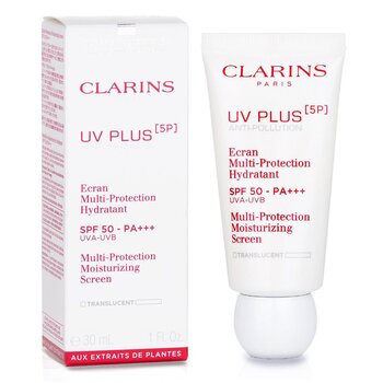 Clarins - UV Plus [5P] Anti-Pollution Multi-Protection Moisturizing Screen SPF 50 - Translucent Image 1