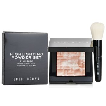 Bobbi Brown - Highlighting Powder Set (1x Highlighting Powder + 1x Mini Face Brush) - #Pink Glow Image 1