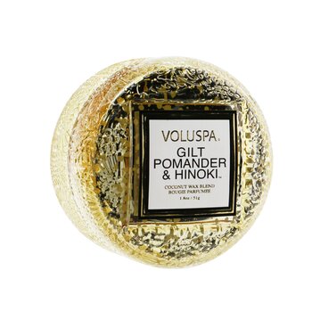 Voluspa - Macaron Candle - Gilt Pomander & Hinoki  - 51g/1.8oz