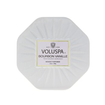 Voluspa - 3 Wick Octagon Tin Candle - Bourbon Vanille  - 340g/12oz