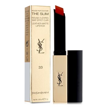 Yves Saint Laurent - Rouge Pur Couture The Slim Leather Matte Lipstick - # 33 Orange Desire Image 1