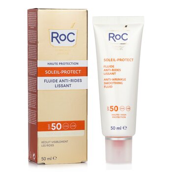 ROC - Soleil-Protect Anti-Wrinkle Smoothing Fluid SPF 50 UVA & UVB (Visibly Reduces Wrinkles) Image 1