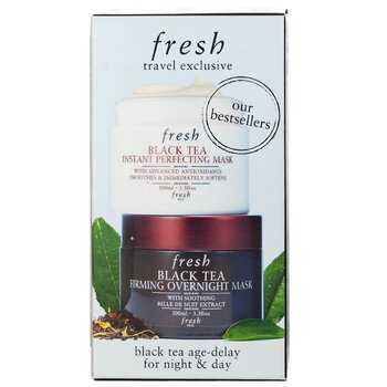 Fresh - Black Tea Age-Delay For Night & Day Set: Black Tea Instant Perfecting Mask 100ml + Black Tea Firming Overnight Mask 100ml Image 2