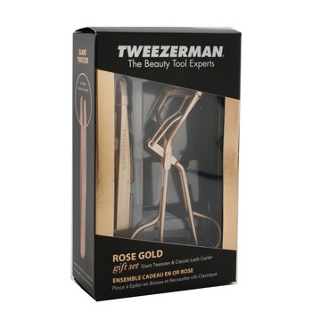 Tweezerman - Rose Gold Slant Tweezer & Classic Lash Curler Gift Set Image 1