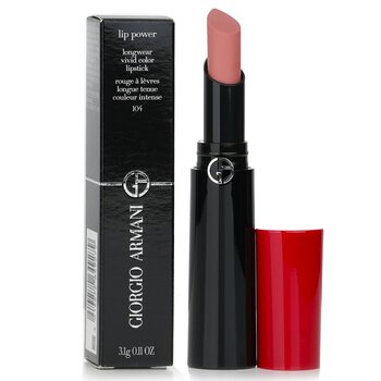 Giorgio Armani - Lip Power Longwear Vivid Color Lipstick - # 104 Selfless Image 1