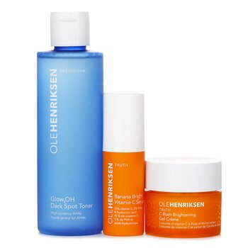 Ole Henriksen - 3 Mega Wonders Set: Banana Bright Vitamin C Serum 15ml + Glow2OH Dark Spot Toner 190ml + C-Rush Brightening Gel Crme 35ml Image 1