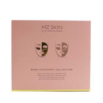 MZ Skin - Mask Discovery Collection: Hydra-Lift Golden Facial Treatment Mask + Hydra-Bright Golden Eye Treatment Mask + Anti-Pollution Hydrating Face Mask Anti-Pollution Illuminating Eye Mask Image 1