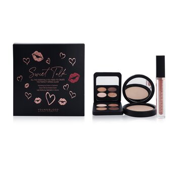 Youngblood - Sweet Talk The Perfect Spring Glow Palette (1x Hydrating Lip Creme, 1x Highlighter, 1x Eyeshadow Quad) Image 1