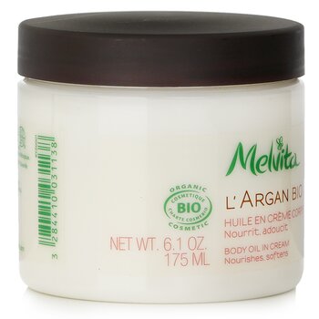 Melvita - L'Argan Bio Body Oil In Cream - Nourishes & Softens Image 1