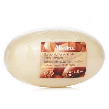 Melvita - Extra Rich Soap With Argan Oil - Fragrance Free Image 1