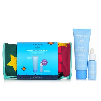 Hydrating Bouquet (Aqua Beelicious- Rich Texture) Gift Set: Comfort Hydrating Cream 40ml+ Hydrating Booster 10ml+ Pouch (2pcs+1pouch) 