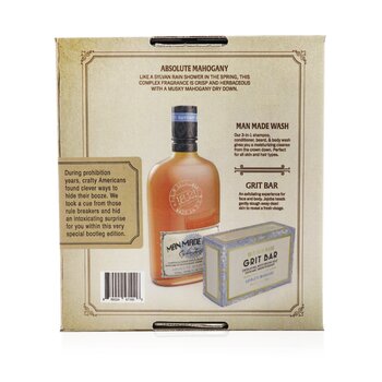 18.21 Man Made - Book of Good Grooming Gift Set Volume 2: Absolute Mahogany (Wash 532ml  + Grit Bar 198g ) Image 2