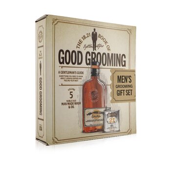 18.21 Man Made - Book of Good Grooming Gift Set Volume 5: Noble Oud (Wash 532ml + Oil 60ml ) Image 1